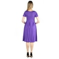 thumbnail image 3 of 24seven Comfort Apparel Short Sleeve Maternity Midi Skater Dress With Pockets, 3 of 3