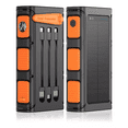 thumbnail image 1 of Cargador Solar Powerbank 36000mah Banco De Energía Solar Negro/Naranja, 1 of 5