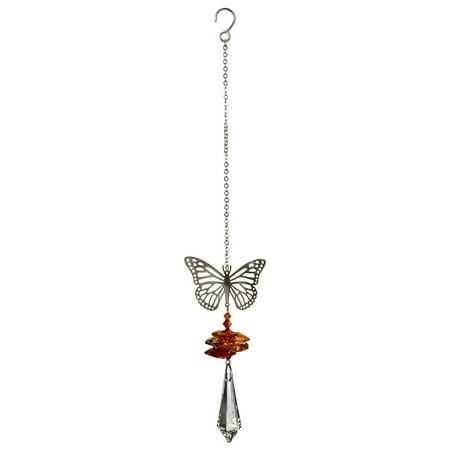 Woodstock Crystal Suncatchers, Crystal Fantasy Butterfly, Crystal Wind Chimes For Inside, Office, Kitchen, Living Room Décor, 4.5"L