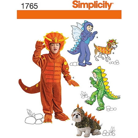 Simplicity Child's Size 3-8 Dog Costumes Pattern, 1 Each