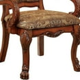 thumbnail image 2 of Medieve Traditional Arm Chair Seat Antique Oak Finish Set Of 2, 2 of 4