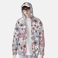 thumbnail image 2 of Vsdgher Sweat à Capuche Imprimé Floral Abstrait pour Hommes Femmes, Manches Longues Protection Solaire Pêche Course Natation-TTG, 2 of 7