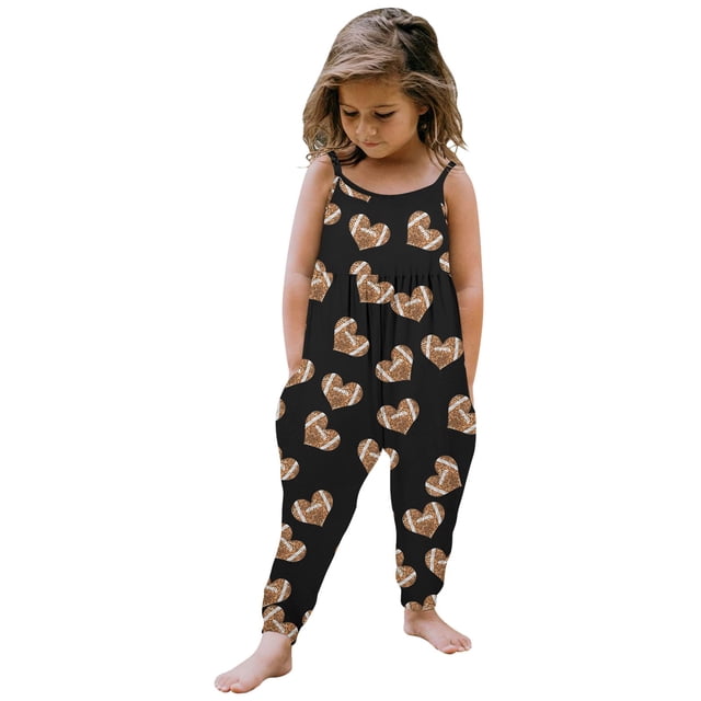 WEAIXIMIUNGChristmas Tout-Petit Bébé Fille Imprimés Combinaison Sans Manches Barboteuse Ensembles Pantalons Vêtements 3-4ans