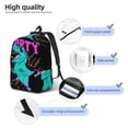 thumbnail image 4 of Yiaed Rex Dinosaur With Sunglasses Print Backpack, Premium Laptop Backpack, Travel Backpack for Women, Lightweight Backpacks, Comfortable Back Pack-Medium, 4 of 5