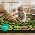 thumbnail image 4 of ODIKA 2'x3' Washable Accent Rug Pet Friendly, Bedside Mat Personalized Music Record Featuring Retro Motifs Movie Theater for Bedroom, Nursery, RV, 4 of 7