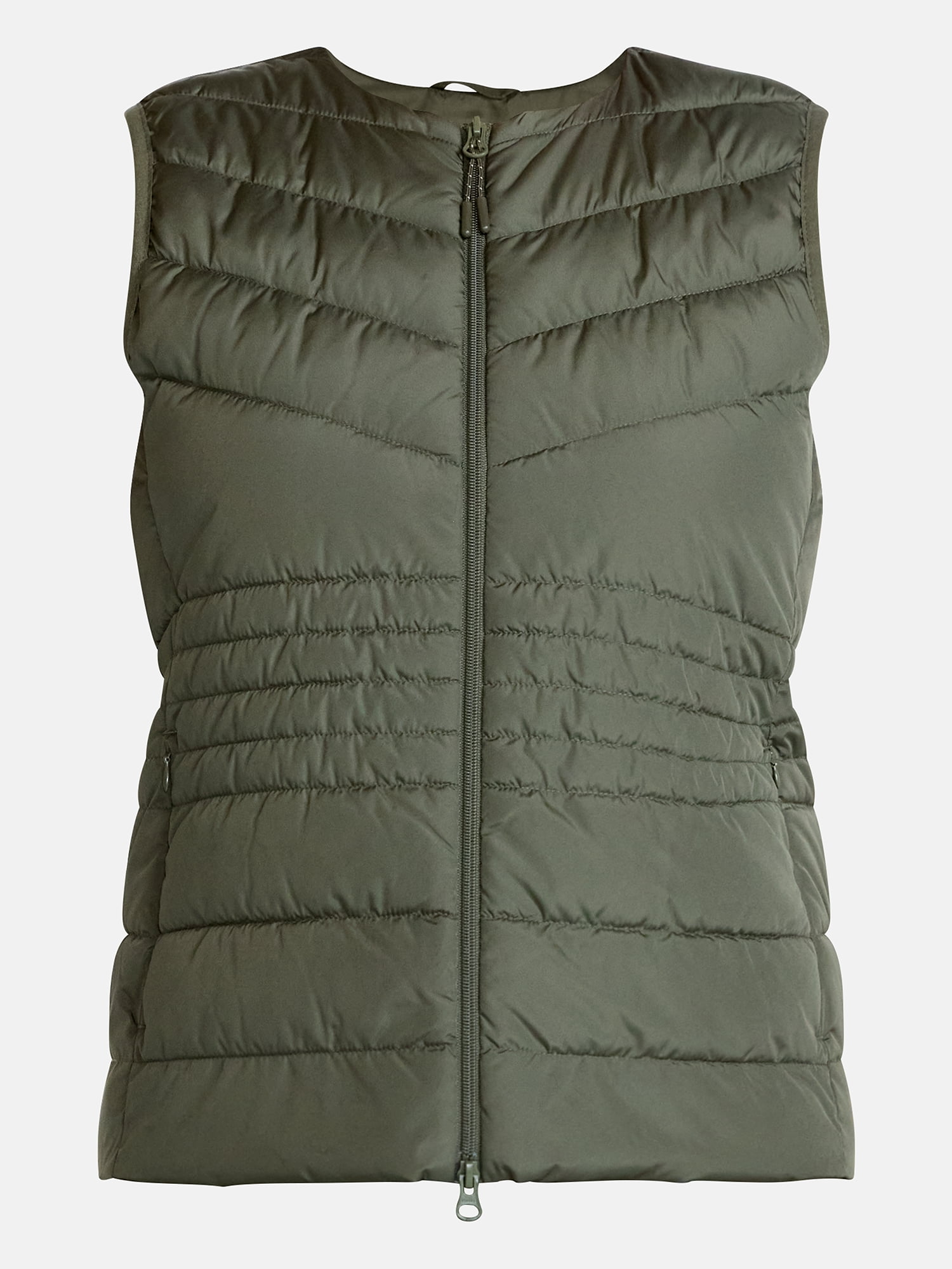 Ozark Trail Women's and Women's Plus Collarless Puffer Vest, Sizes XS-3X