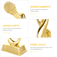 thumbnail image 5 of Trophée Microphone Prix Partytrophies Prix Chant Karaoké Or Micro Statue Musicale Note Accessoire Décennal, 5 of 5