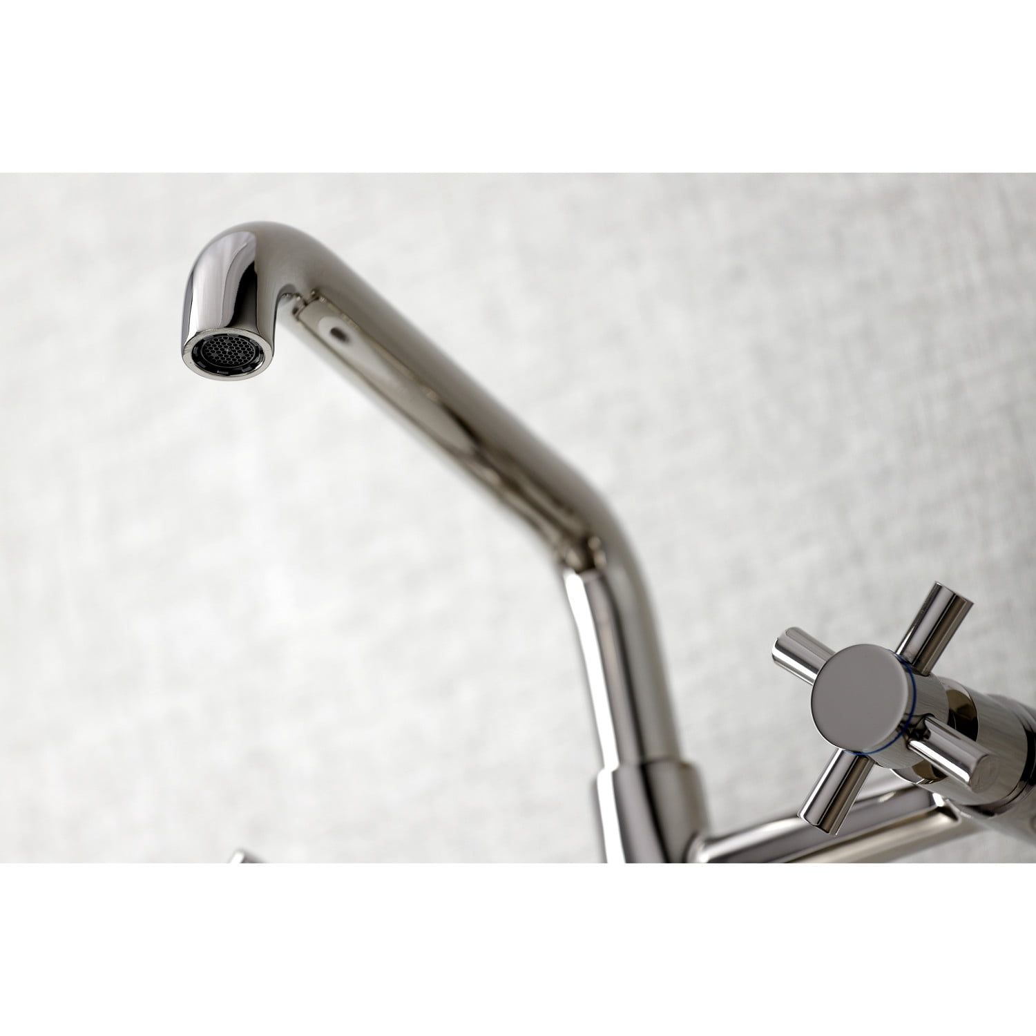 Kingston Brass KS423PN Concord Two-Handle Wall-Mount Kitchen Faucet, Polished Nickel