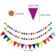thumbnail image 5 of Decoración para fiestas, 21 piezas de abanicos de papel multicolor, flores, guirnaldas, banderines de lunares y triángulos para fiestas de cumpleaños, decoración de bodas, fiestas o fiestas mexicanas., 5 of 7