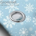 thumbnail image 3 of Christmas Shower Curtain Sets with Rugs 4 Piece Xmas Snowflake Blue Merry Christmas Waterproof Fabric Cloth Bath Curtain, Non-Slip Bathroom Rugs Bath Mats, 72x72 Inch, 3 of 4