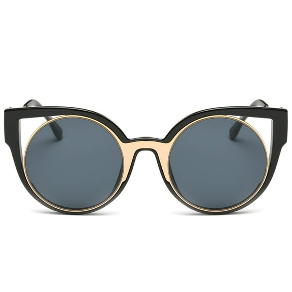 Dasein Fashion Round Polarized Sunglasses with Zigzag Arms