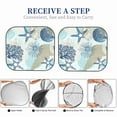 thumbnail image 6 of Bingfone Algae Corals And Seashells Print 2-Piece Sun Shade Front Windshield - Foldable Car Front Window Sunshades For Most Sedans Suv Truck - Large, 6 of 7