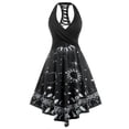 thumbnail image 1 of Vestido Talla Extra con Escote Pico de Galaxia Irregular Rosegal  Vestidos Estampados Tallas Grandes, 1 of 5
