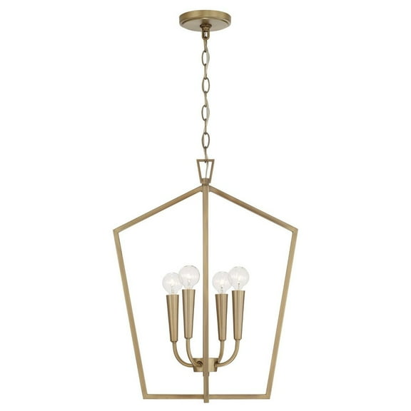 4 Light Foyer In Modern Style-22 Inches Tall And 16.75 Inches Wide-Aged Brass Finish    -Traditional Installation Capital Lighting 545941Ad