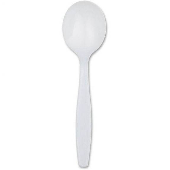 Disposable Plastic White | Pack of 400 Soup Spoon, 400 Count