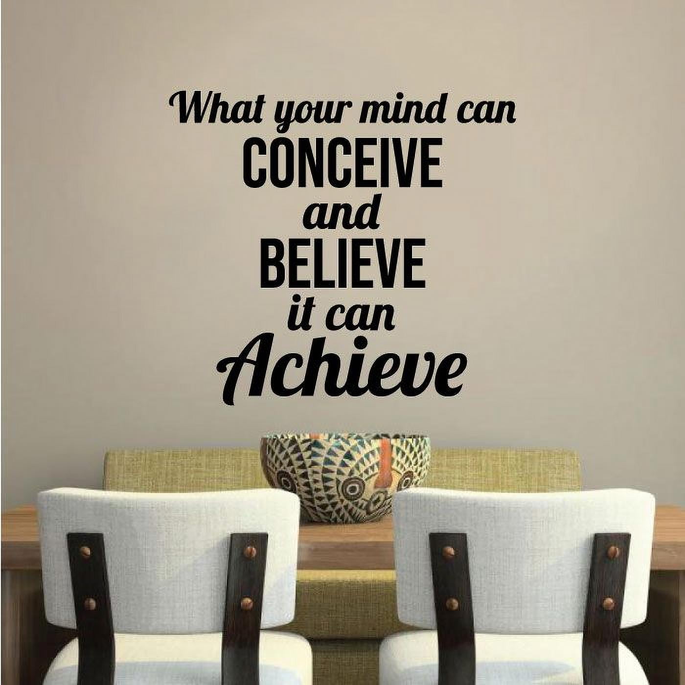 Conceive Believe Achieve Quote Fitness Workout Success Motivation Quotes Wall Decals Healthy