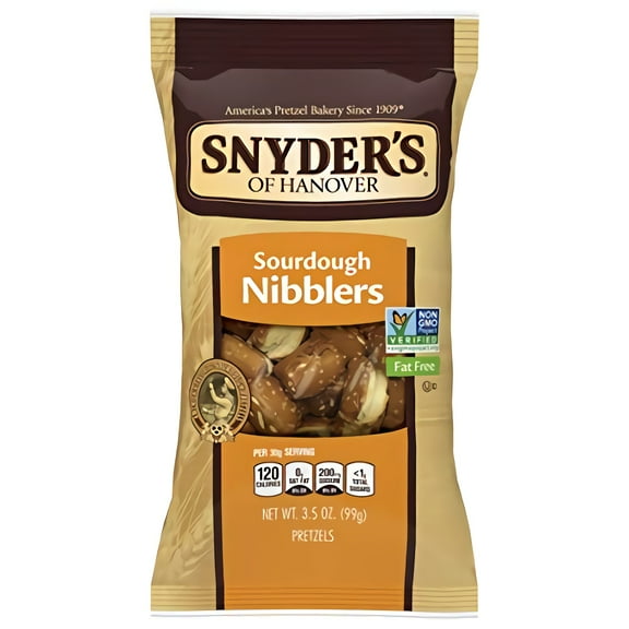 Snyder's of Hanover Pretzels, Sourdough Pretzels Nibblers, 3.5 Oz (Pack of 8)