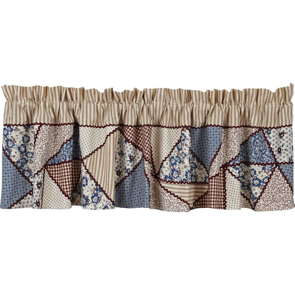 VHC Brands Millie Lined Patchwork Valance