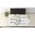 thumbnail image 2 of Saying Computer Mouse Pad, Watercolor Style Hand Letters Love Has 4 Paws Brush Calligraphy Animal Lover, Rectangle Non-Slip Rubber Mousepad Large, 31" x 12" Gaming Size, Grey and White, by Ambesonne, 2 of 2
