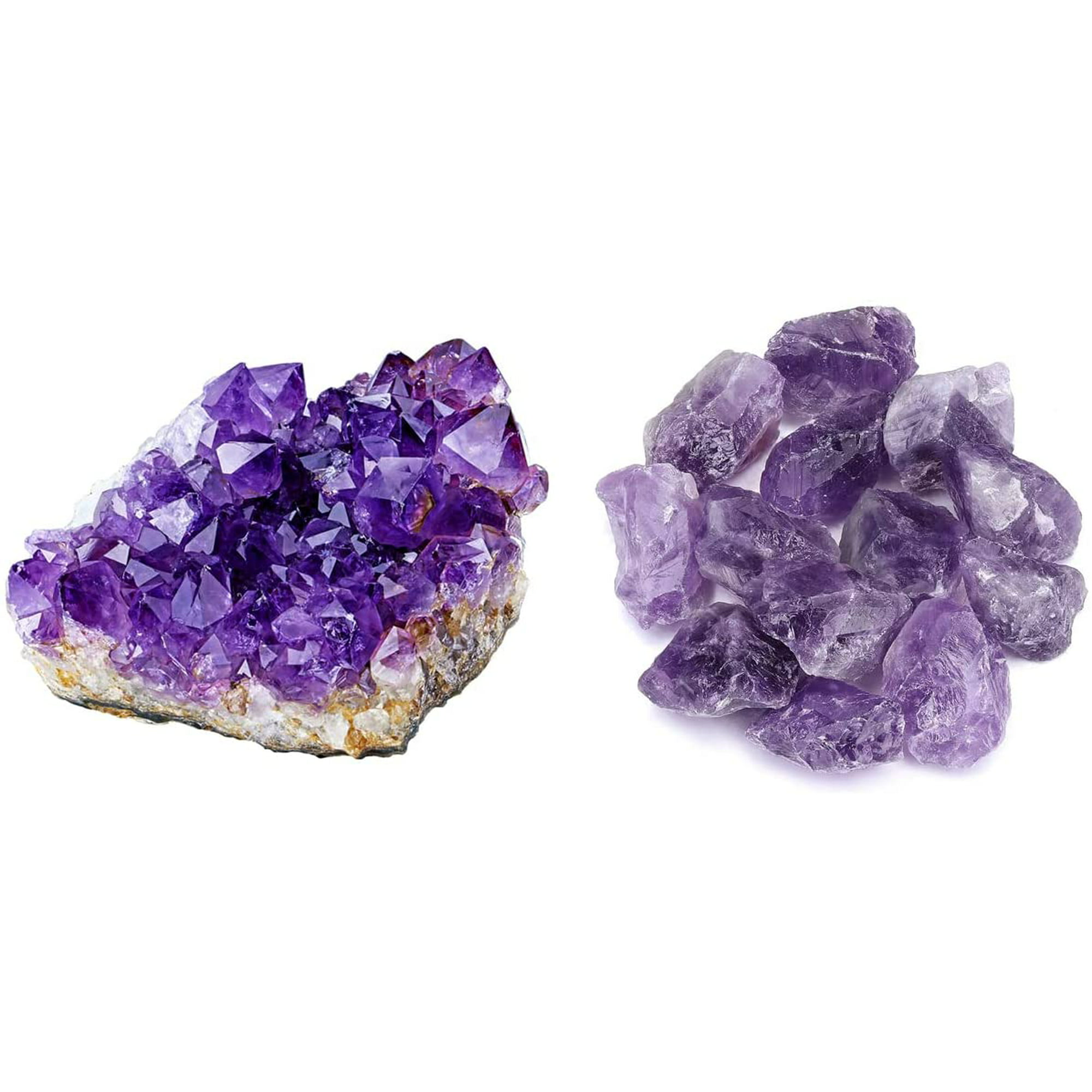 Top Plaza Bundle – 2 Items: Natural Amethyst Geode Cave Healing Crystal  Stones Rock Cluster Druzy & Bulk Amethyst Healing Crystals Rough Stones |  Walmart Canada