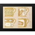 thumbnail image 2 of Honore 18x15 Black Modern Framed Museum Art Print Titled - Quatre tasses avec fond dor, ca. 1800-1820, 2 of 5