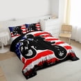 thumbnail image 3 of Castle Fairy Sport Motorcycle Twin Comforter Sets,American Flag Bedding Set, 3 of 8