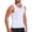 White, variant on Men's Bodybuilding Stringer Tank Top Sleeveless Gym Shirts White M