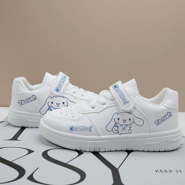 Primavera y Otoño Nuevos Zapatos para Niños Zapatos Deportivos para Niños Kuromi con Velcro para Estudiantes de Primaria y Secundaria Zapatos Casuales para Niños Guigui Dog