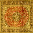 thumbnail image 1 of Ahgly Company Indoor Square Medallion Yellow Traditional Area Rugs, 6' Square, 1 of 4