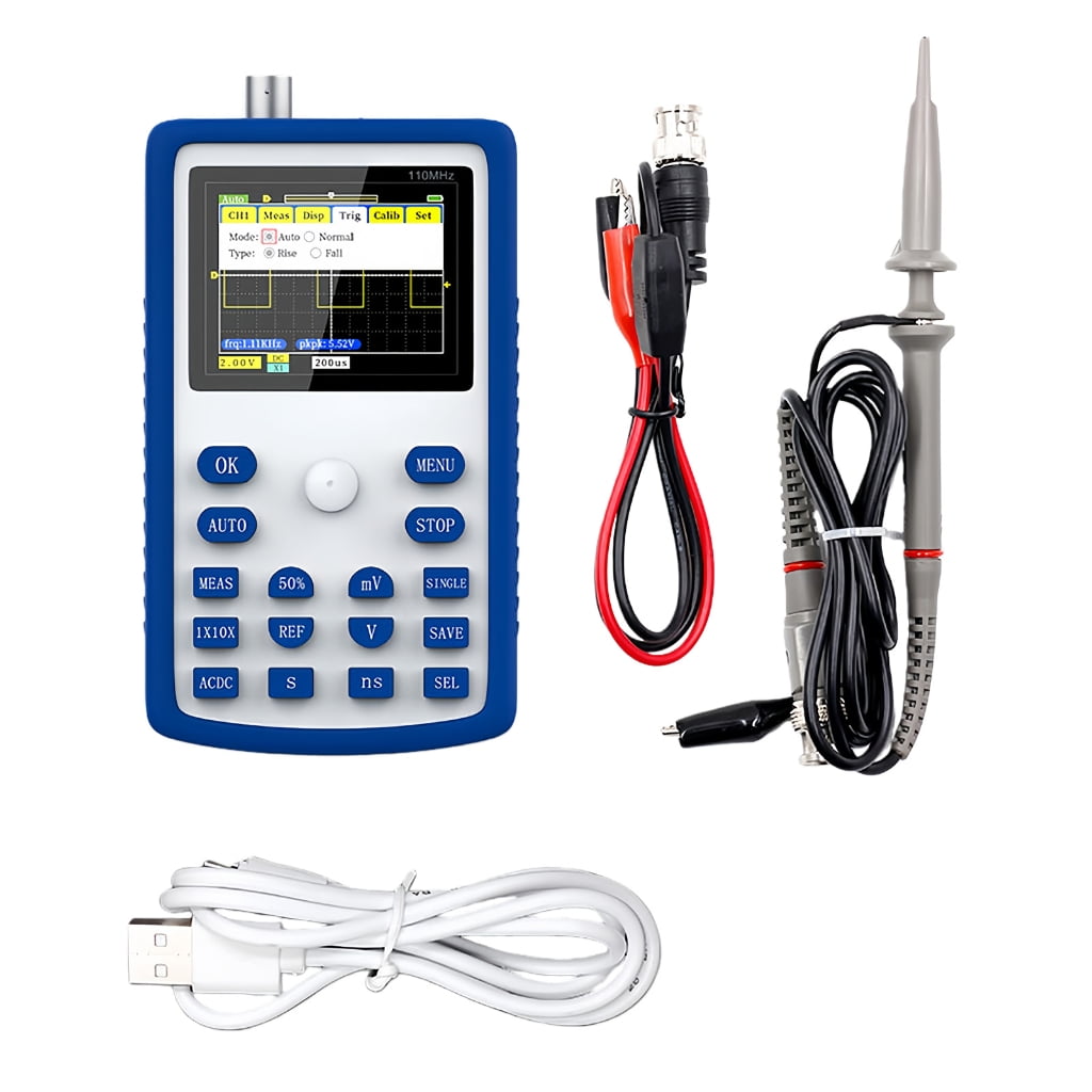 Zeiwohndc Small Easy Carry Oscilloscope Meter Featuring ABS Construction for Field Use