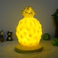 thumbnail image 1 of Creative Shape Pineapple Night Light Touch Fruit Night Light Pineapple Light Night Line Light Rechargeable Bedside Lamp Light (Color : Yellow pineapple), 1 of 2