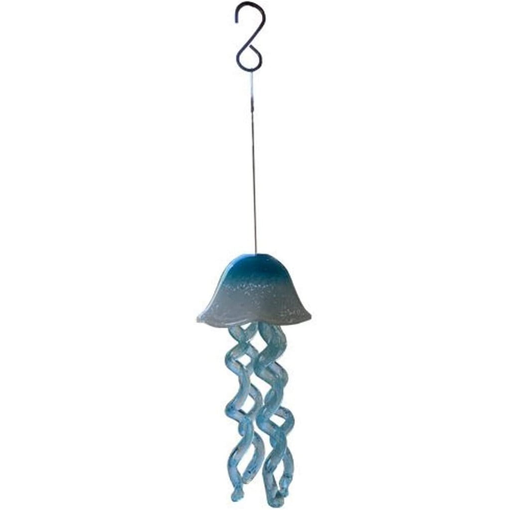 Glass Jellyfish Wind Chime 20 Inches