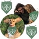 thumbnail image 5 of 1 pañuelo verde ajustable para perro, triangular, con estampado de escudo y palabras de Bark Ranger, de algodón lavable., 5 of 9