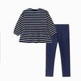 thumbnail image 4 of TOWED22 Infant Kids Girl 2 Piece Winter Clothing Set Long Sleeve Crewneck Tee and Pants Cute Print Outfits Clothes(Dark Blue,6-7 Y), 4 of 5