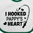 thumbnail image 4 of Inktastic I Hooked Pappy's Heart with Fishing Rod Boys or Girls Baby Bib, 4 of 4