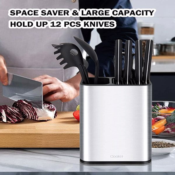 Universal Knife Block Holder, Knife Holder Without Knives,Detachable for  Easy Cleaning, Round Knife Holder For Safe, Space Saver Knife  Storage,Unique