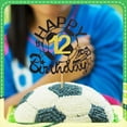 thumbnail image 3 of Decoración para tartas FUNCANDLE Soccer con purpurina dorada para cumpleaños número 11, 3 of 7