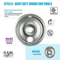 Range Kleen 120A One Large Style B Heavy Duty Chrome Drip Bowl