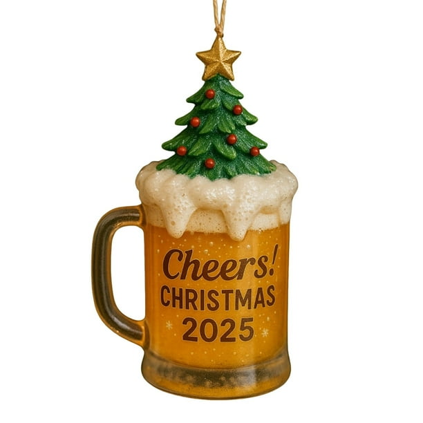 xihome Adorno navideño festivo para bebidas, ideal para fiestas, decoracin de plstico resistente para ccteles y mocktails, juego de 1 unidad.