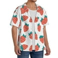 thumbnail image 2 of Goofa Strawberries Printed Men's Casual Short-sleeved Shirt,Lightweight Breathable Button-down,Summer Casual men's top,Versatile Fashion shirt-4X-Large, 2 of 7