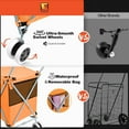 thumbnail image 4 of Wellmax WM99100 Series Folding Shopping Cart with Wheels, Grocery Cart with Removable Canvas with Cover, Lightweight Utility Cart for Groceries and Laundry - Holds up to 120 lbs Orange, 4 of 7