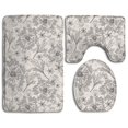 thumbnail image 1 of ABPHQTO Flores abstractas Juego de alfombras de baño de 3 piezas Alfombra de baño Alfombra de contorno y tapa de inodoro ABPHQTO Cont-CHAPPLE-31564, 1 of 2