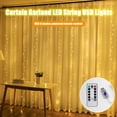 thumbnail image 2 of Guirnalda de luces LED con Control remoto USB para decoración del hogar, guirnalda de cortina, luz cálida, 8 modos, dormitorio, vacaciones, boda, 2 of 4