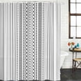 thumbnail image 3 of Black White Striped Waterproof Fabric Shower Curtain,Modern Farmhouse Geometric Waterproof Fabric Shower Curtain for Bathroom Curtains Bathtubs Hotel Shower Curtains with 12 Hooks Stall 48x72in, 3 of 8