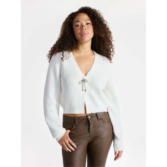 No Boundaries Bow Cardigan, Midweight, Women’s