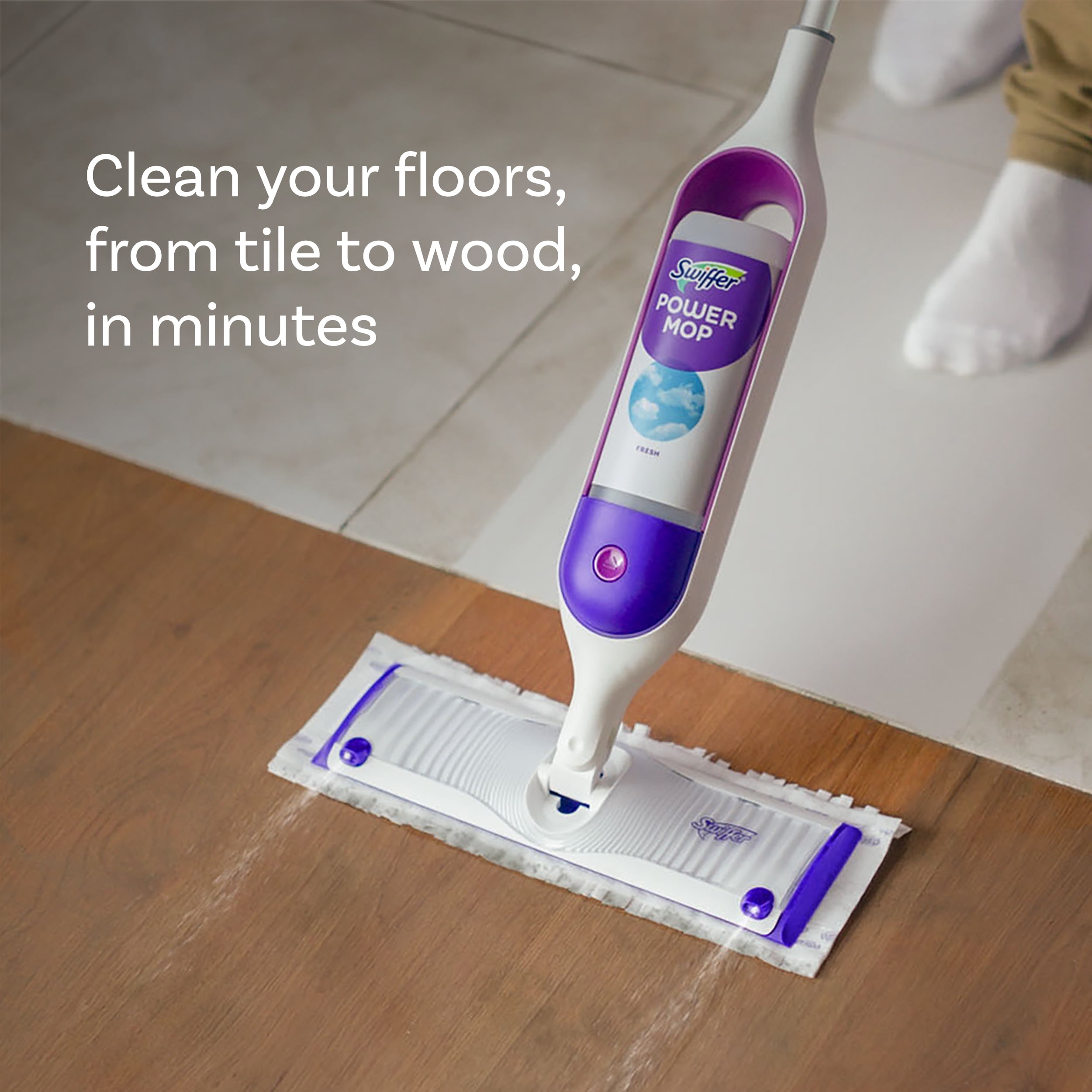 Swiffer PowerMop Liquid Floor Cleaner Solution, Lavender, 25.3 oz 