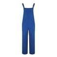thumbnail image 5 of lcziwo Women's Casual Corduroy Overalls Baggy Adjustable Straps Wide Leg Jumpsuits Solid Color Bib Rompers with Pockets 2025 Fashion Clothes Blue XXL, 5 of 9