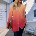 thumbnail image 7 of BOBOGOJP Women's Open Front Cardigan Shirt with Pockets Long Sleeve Lightweight Coat Watermelon Red for Size M, 7 of 7