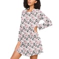 thumbnail image 3 of joogoo Cat on Cherry Branch Women's Long Sleeve Nightgown Sleepwear L, 3 of 8