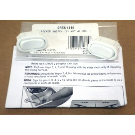 

SR561116 Broan Range Hood Rocker Switch 2 pack WHITE